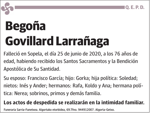 Begoña Govillard Larrañaga