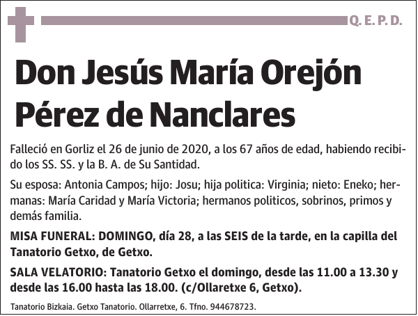 Jesús María Orejón Pérez de Nanclares