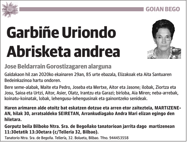 Garbiñe Uriondo Abrisketa