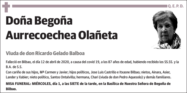 Begoña Aurrecoechea Olañeta