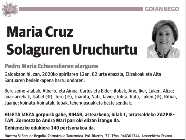 Maria Cruz Solaguren Uruchurtu