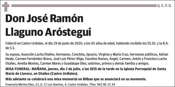 José Ramón Llaguno Aróstegui