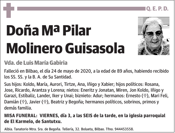 Mª Pilar Molinero Guisasola