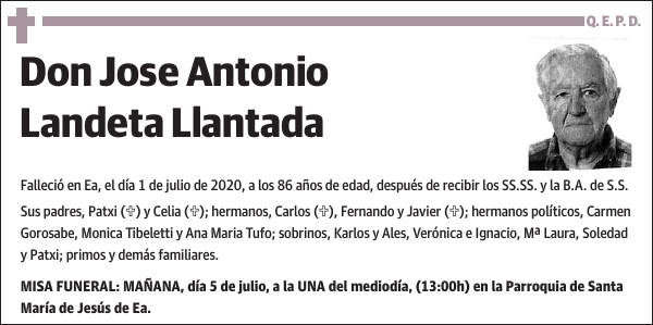 Jose Antonio Landeta Llantada