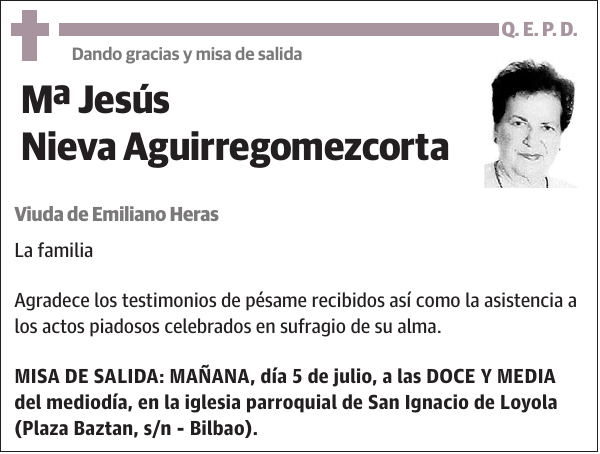 Mª Jesús Nieva Aguirregomezcorta