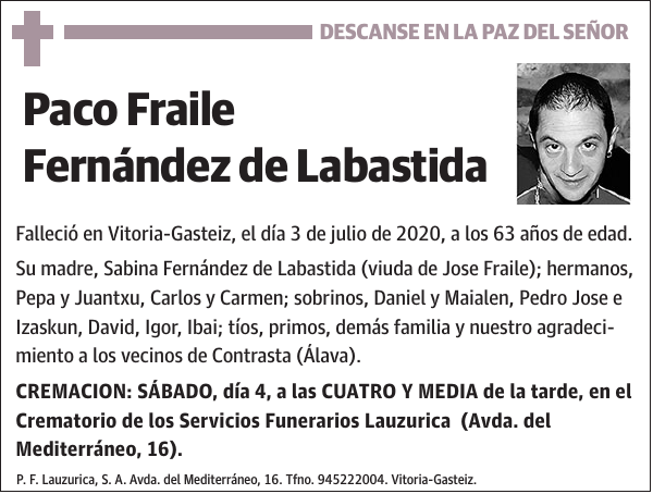 Paco Fraile Fernández de Labastida