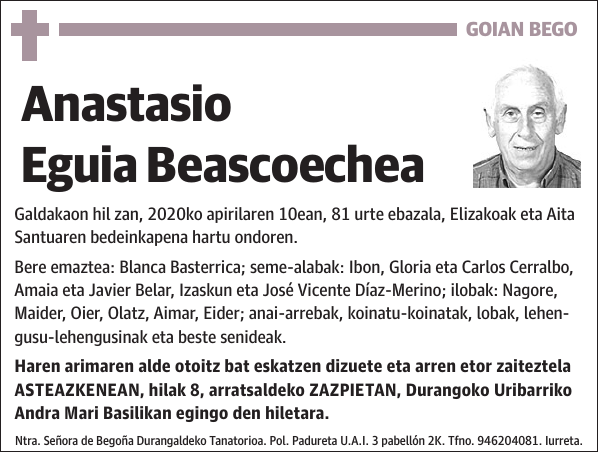 Anastasio Eguia Beascoechea