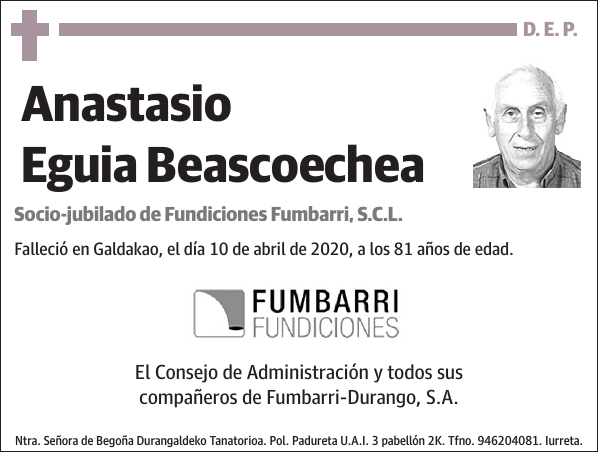 Anastasio Eguia Beascoechea