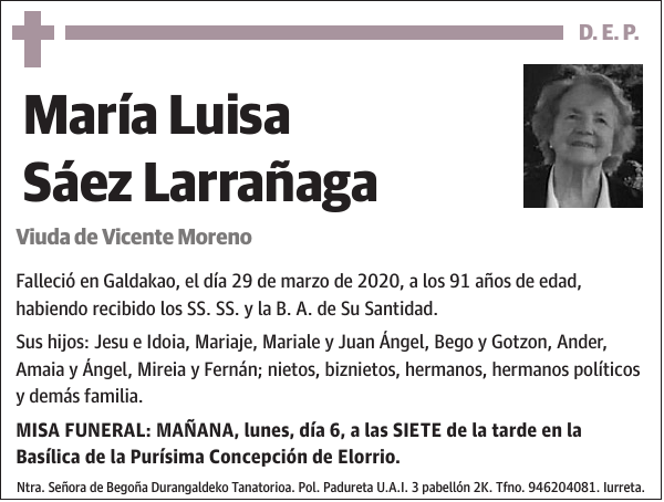 María Luisa Sáez Larrañaga