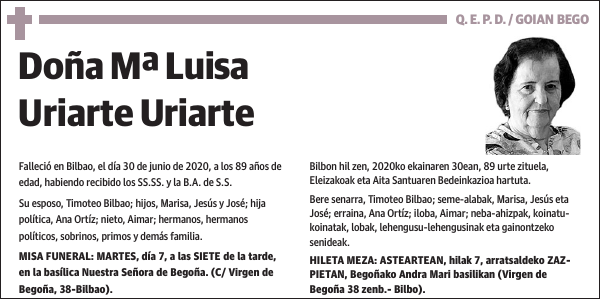 Mª Luisa Uriarte Uriarte