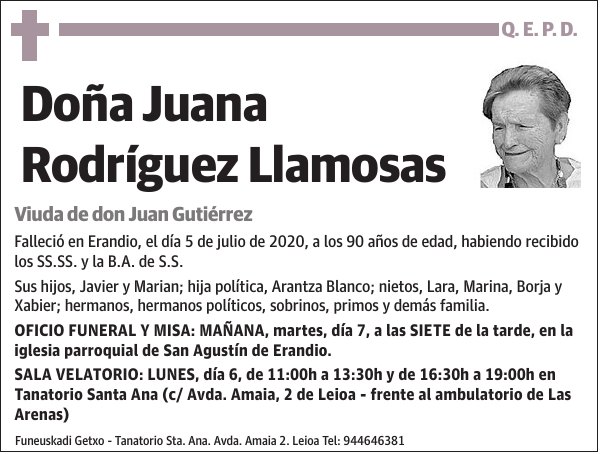 Juana Rodríguez Llamosas