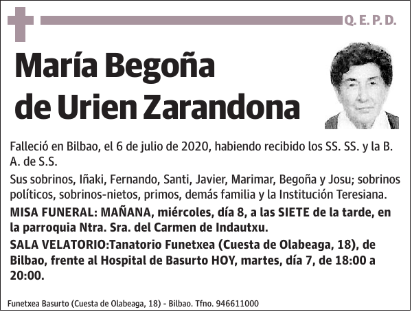 María Begoña de Urien Zarandona