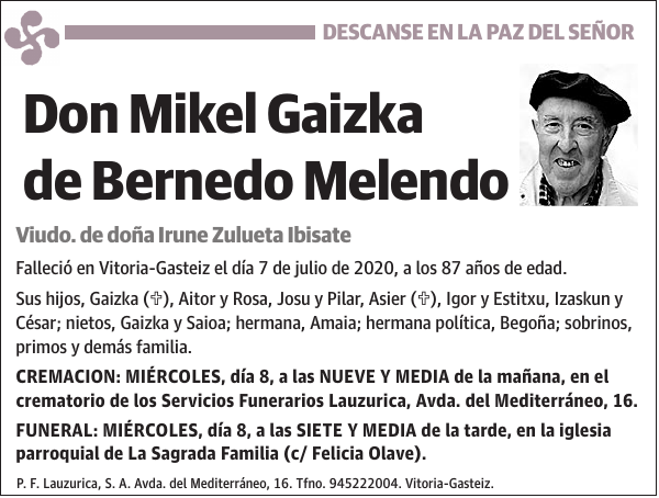 Mikel Gaizka de Bernedo Melendo