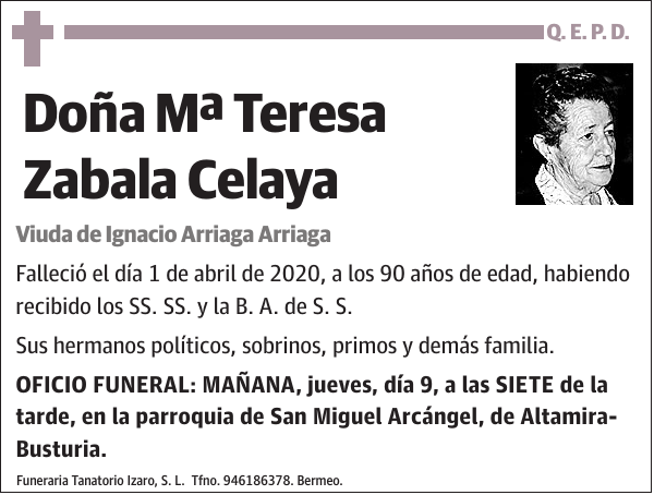 Mª Teresa Zabala Celaya