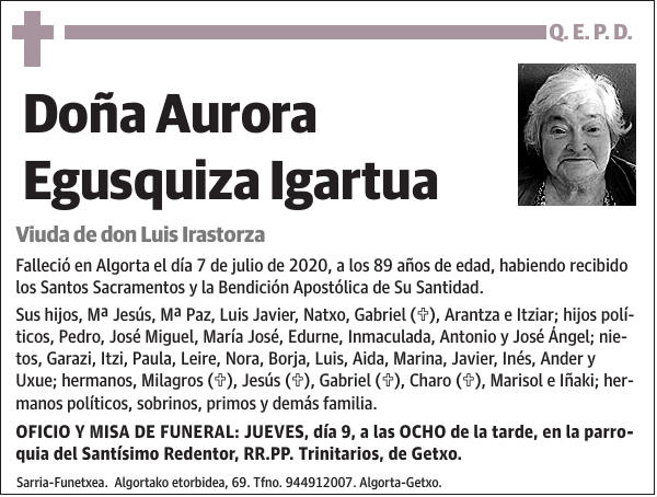 Aurora Egusquiza Igartua