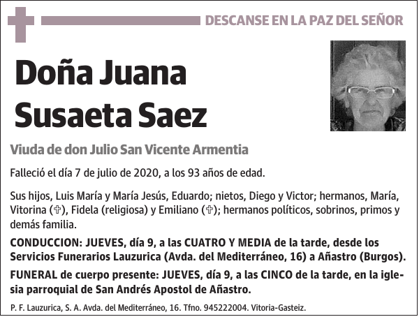 Juana Susaeta Saez