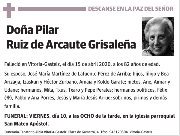 Pilar Ruiz de Arcaute Grisaleña