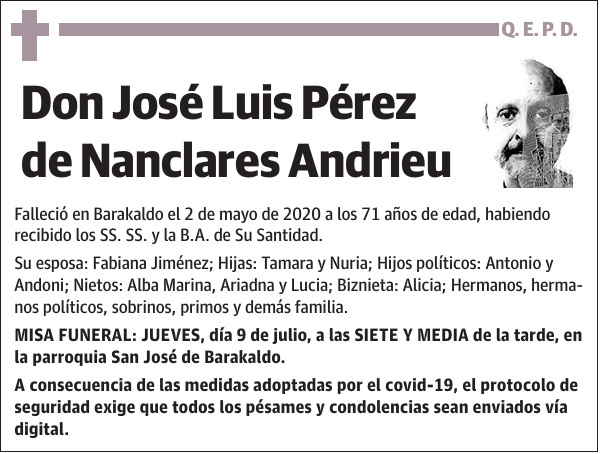 José Luis Pérez de Nanclares Andrieu