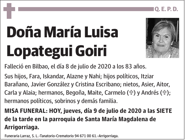 María Luisa Lopategui Goiri