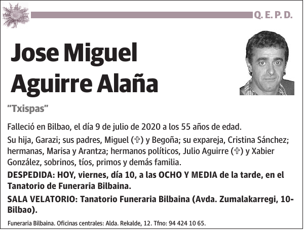 Jose Miguel Aguirre Alaña Txispas