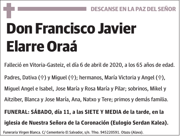 Francisco Javier Elarre Oraá