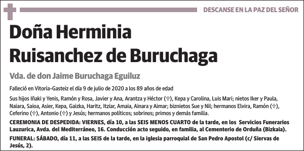 Herminia Ruisanchez de Buruchaga