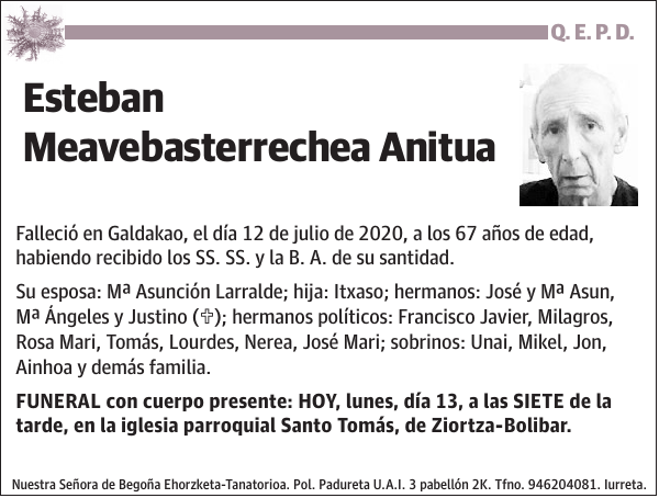 Esteban Meavebasterrechea Anitua