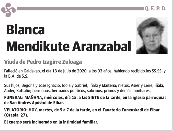 Blanca Mendikute Aranzabal