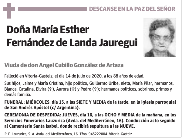 María Esther Fernández de Landa Jauregui