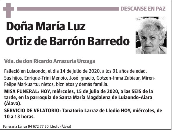 María Luz Ortiz de Barrón Barredo