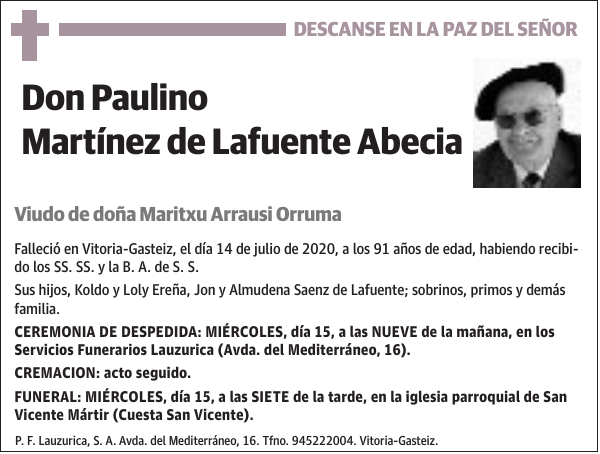 Paulino Martínez de Lafuente Abecia