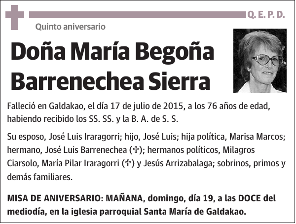 María Begoña Barrenechea Sierra