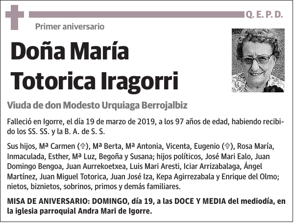 María Totorica Iragorri