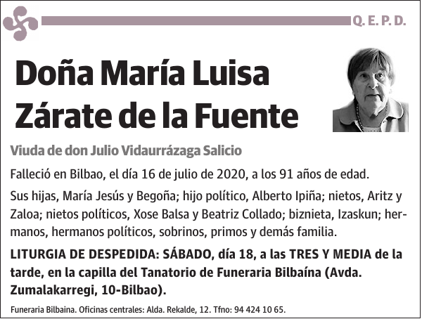 María Luisa Zárate de la Fuente