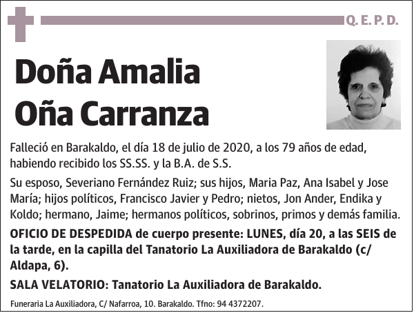 Amalia Oña Carranza