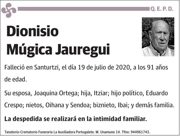 Dionisio Múgica Jauregui