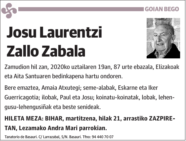 Josu Laurentzi Zallo Zabala