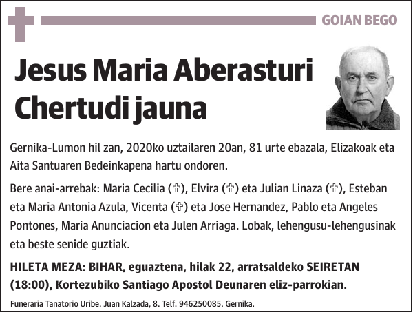 Jesus Maria Aberasturi Chertudi