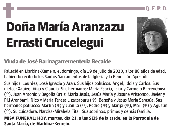 María Aranzazu Errasti Crucelegui