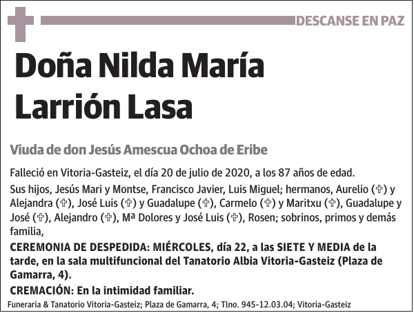 Nilda María Larrión Lasa