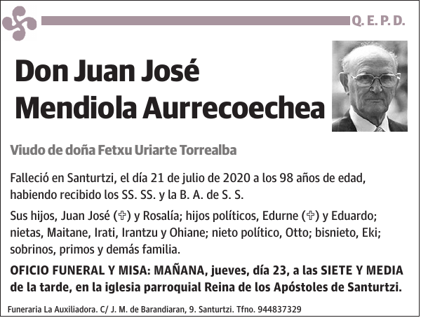 Juan José Mendiola Aurrecoechea