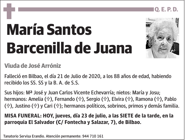 María Santos Barcenilla de Juana