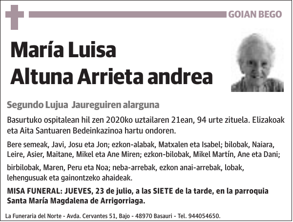 María Luisa Altuna Arrieta