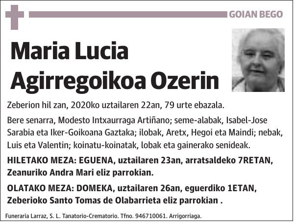 Maria Lucia Agirregoikoa Ozerin