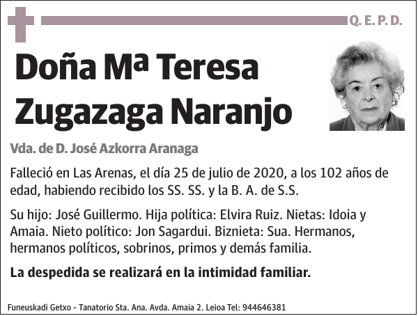 Mª Teresa Zugazaga Naranjo