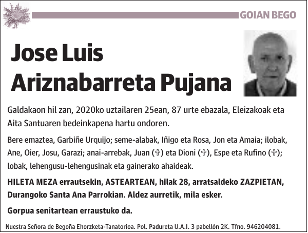 Jose Luis Ariznabarreta Pujana