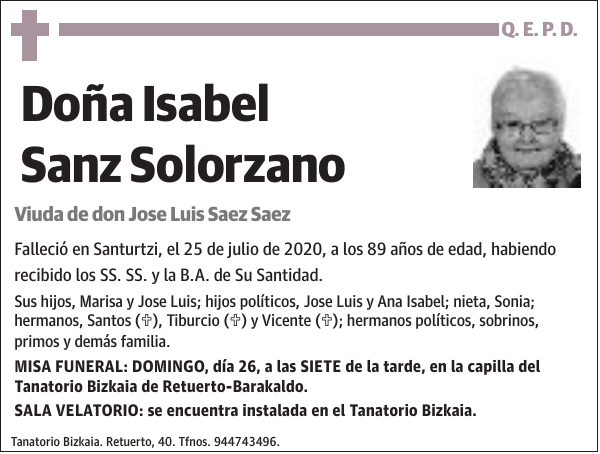 Isabel Sanz Solorzano