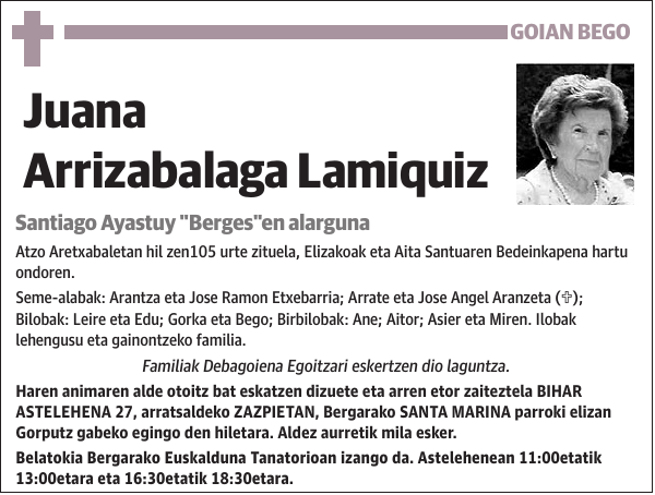 Juana Arrizabalaga Lamiquiz