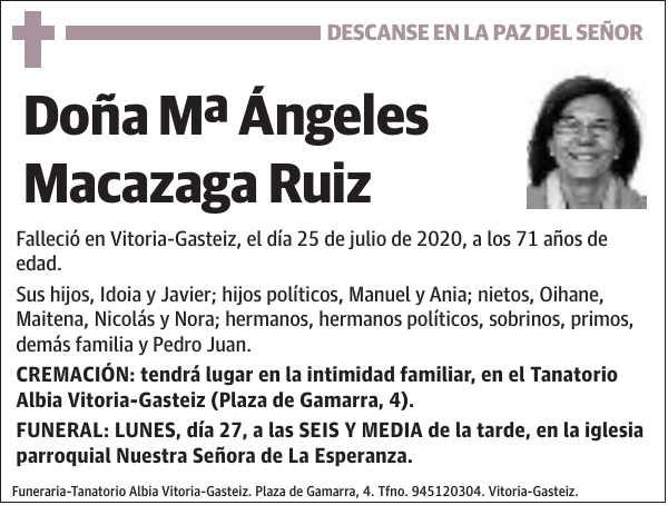 Mª Ángeles Macazaga Ruiz