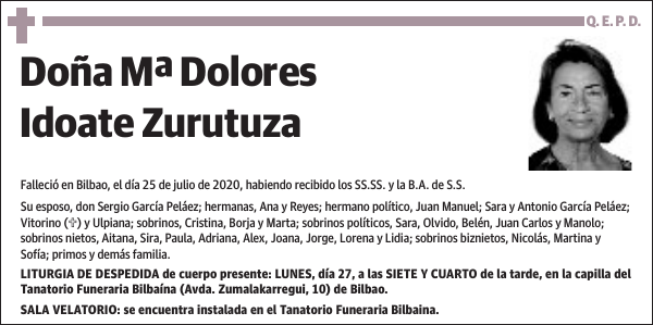 Mª Dolores Idoate Zurutuza